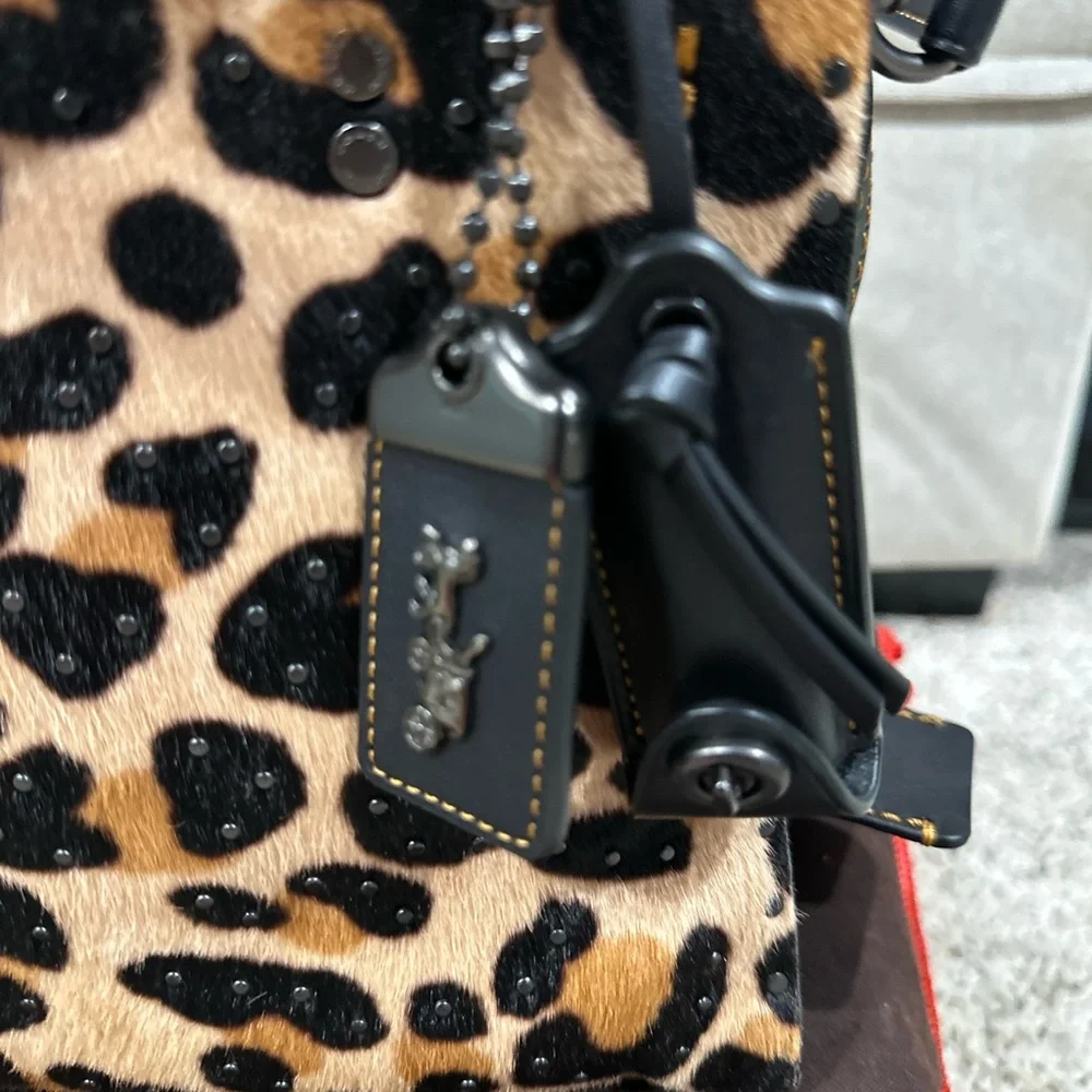 Coach Rogue 25 Leopard with embellishment- style 32872 - Picture 4 of 16